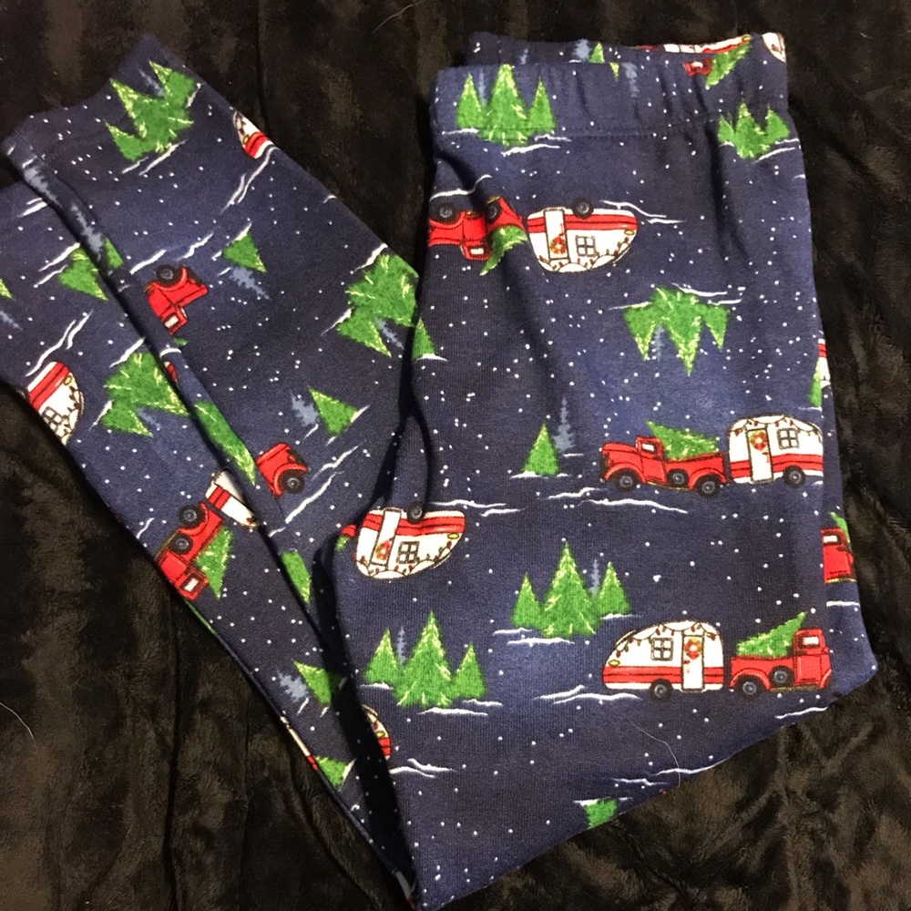 NWOT 0X (14w) fleece lined holiday leggings